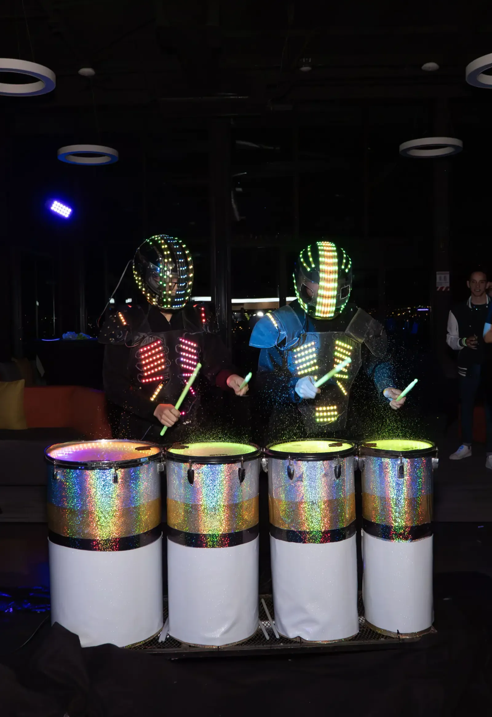 Show de tambores en vivo en un evento